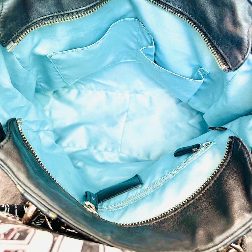 Coach Colette Leather Signature Tote - Black and Grey - Picture 8 of 11